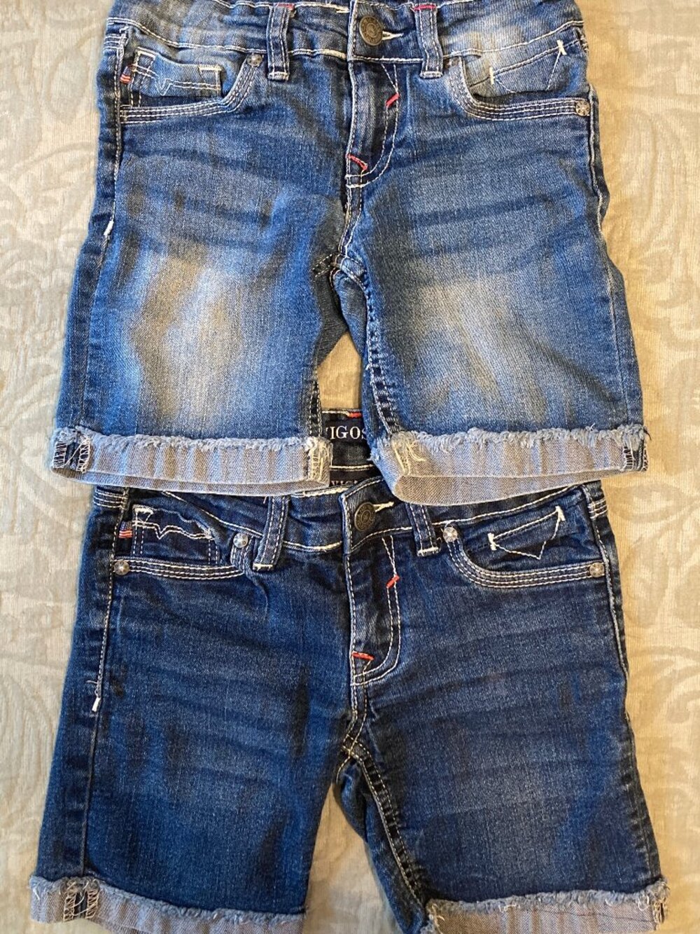 Vigoss Two Pairs Girls Denim Shorts Size 8 Like New Condition!